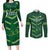 Custom Pakistan Cricket Couples Matching Long Sleeve Bodycon Dress and Long Sleeve Button Shirt 2024 World Cup Go Shaheens - Wonder Print Shop