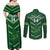 Custom Pakistan Cricket Couples Matching Off Shoulder Maxi Dress and Long Sleeve Button Shirt 2024 World Cup Go Shaheens - Wonder Print Shop