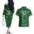 Custom Pakistan Cricket Couples Matching Off The Shoulder Long Sleeve Dress and Hawaiian Shirt 2024 World Cup Go Shaheens - Wonder Print Shop