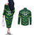 Custom Pakistan Cricket Couples Matching Off The Shoulder Long Sleeve Dress and Long Sleeve Button Shirt 2024 World Cup Go Shaheens