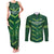 Custom Pakistan Cricket Couples Matching Tank Maxi Dress and Long Sleeve Button Shirt 2024 World Cup Go Shaheens - Wonder Print Shop