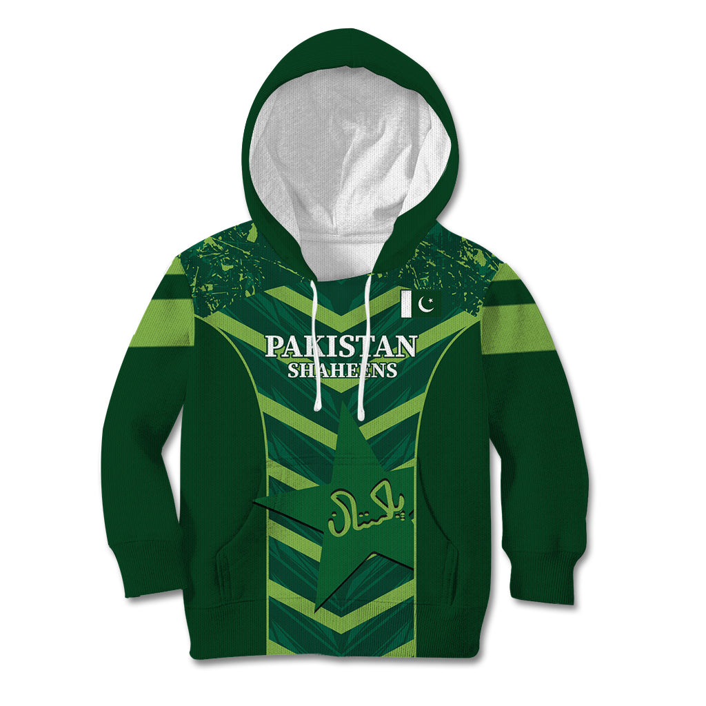 Custom Pakistan Cricket Kid Hoodie 2024 World Cup Go Shaheens - Wonder Print Shop