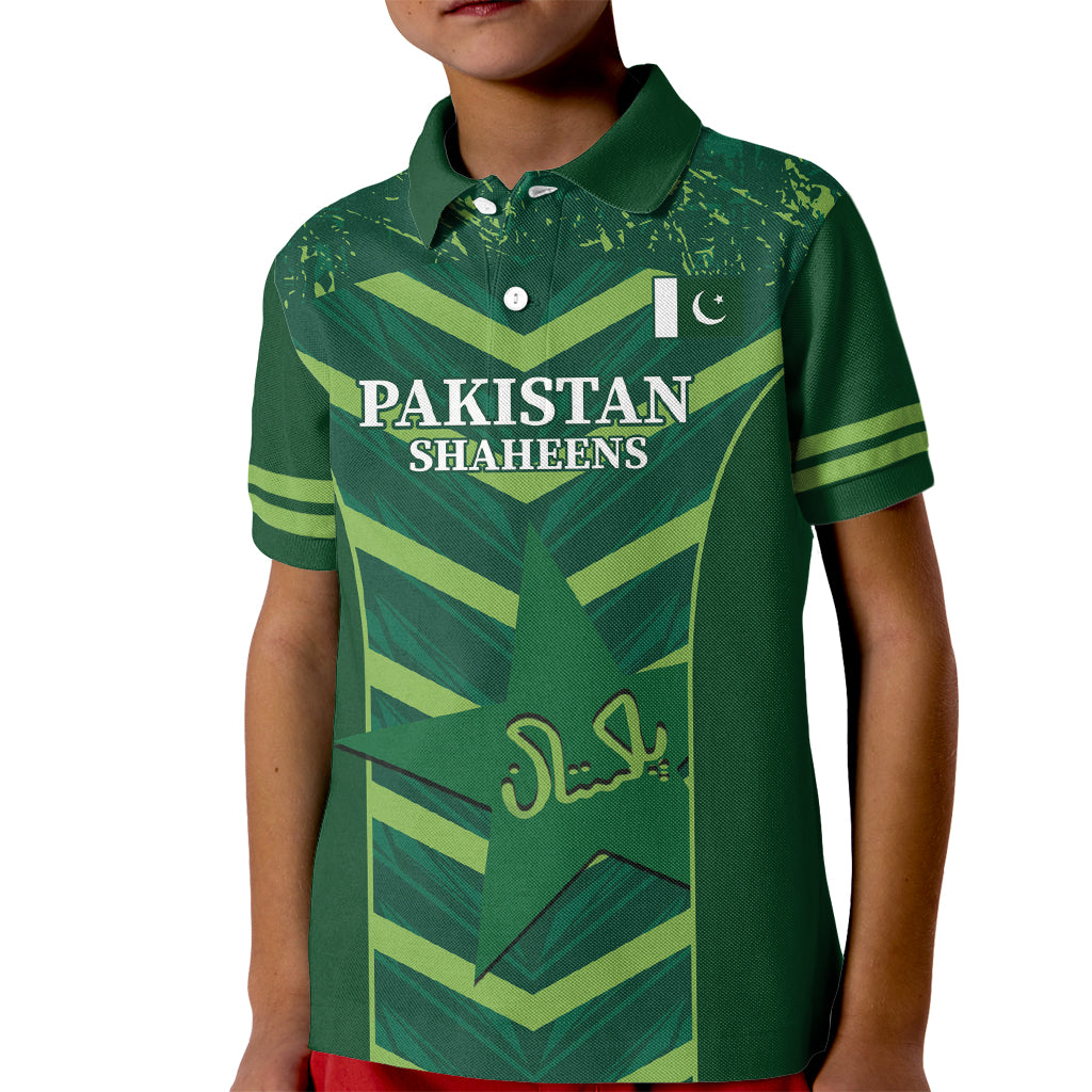 Custom Pakistan Cricket Kid Polo Shirt 2024 World Cup Go Shaheens - Wonder Print Shop