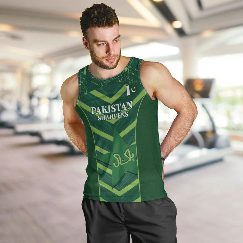 Custom Pakistan Cricket Men Tank Top 2024 World Cup Go Shaheens - Wonder Print Shop