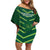 Custom Pakistan Cricket Off Shoulder Short Dress 2024 World Cup Go Shaheens - Wonder Print Shop