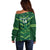 Custom Pakistan Cricket Off Shoulder Sweater 2024 World Cup Go Shaheens - Wonder Print Shop