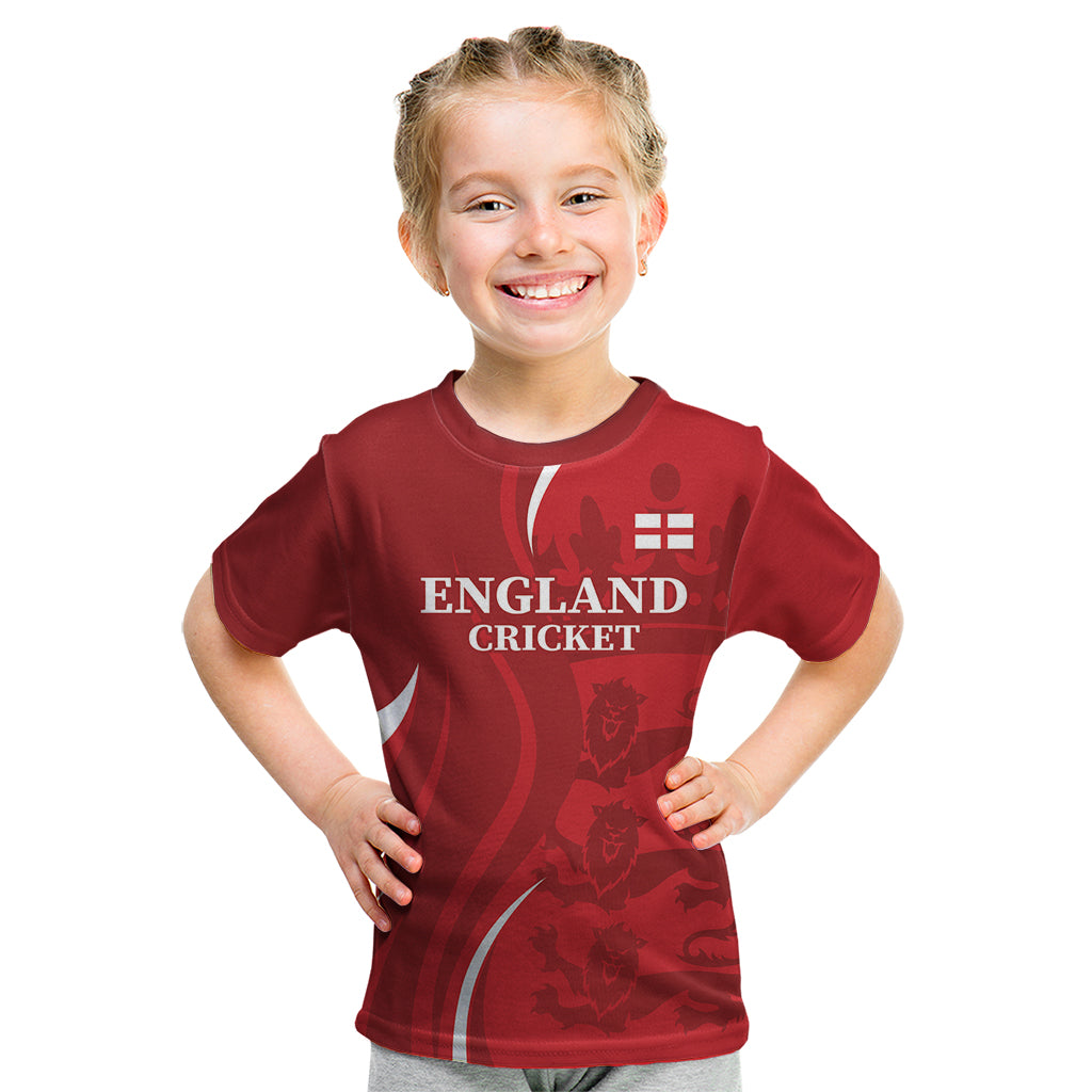 Custom England Cricket Kid T Shirt 2024 World Cup Go Champions - Wonder Print Shop