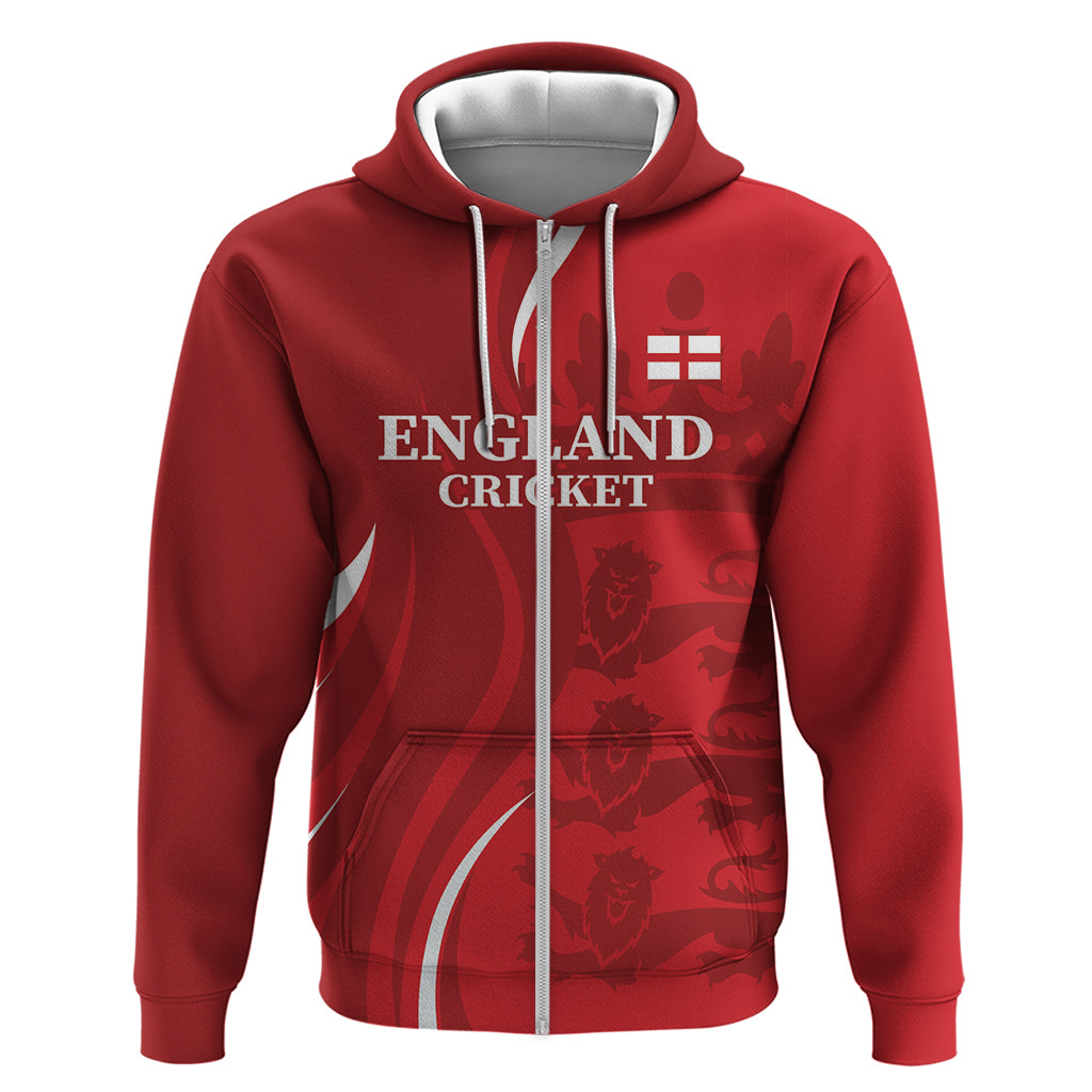 Custom England Cricket Zip Hoodie 2024 World Cup Go Champions