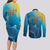 Custom Sri Lanka Cricket Couples Matching Long Sleeve Bodycon Dress and Long Sleeve Button Shirt 2024 World Cup Go The Lions - Wonder Print Shop