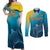 Custom Sri Lanka Cricket Couples Matching Off Shoulder Maxi Dress and Long Sleeve Button Shirt 2024 World Cup Go The Lions - Wonder Print Shop