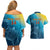 Custom Sri Lanka Cricket Couples Matching Off Shoulder Short Dress and Hawaiian Shirt 2024 World Cup Go The Lions - Wonder Print Shop