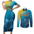 Custom Sri Lanka Cricket Couples Matching Short Sleeve Bodycon Dress and Long Sleeve Button Shirt 2024 World Cup Go The Lions - Wonder Print Shop