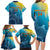 Custom Sri Lanka Cricket Family Matching Long Sleeve Bodycon Dress and Hawaiian Shirt 2024 World Cup Go The Lions - Wonder Print Shop