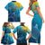 Custom Sri Lanka Cricket Family Matching Short Sleeve Bodycon Dress and Hawaiian Shirt 2024 World Cup Go The Lions - Wonder Print Shop