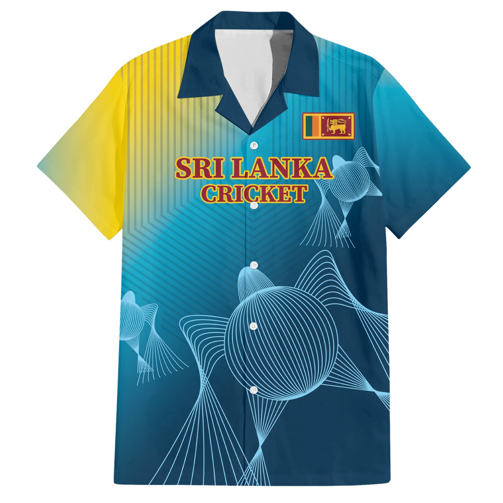 Custom Sri Lanka Cricket Hawaiian Shirt 2024 World Cup Go The Lions - Wonder Print Shop