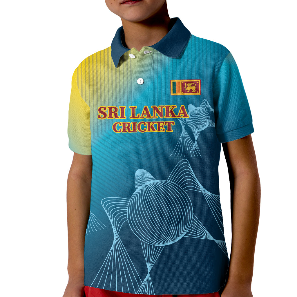 Custom Sri Lanka Cricket Kid Polo Shirt 2024 World Cup Go The Lions - Wonder Print Shop