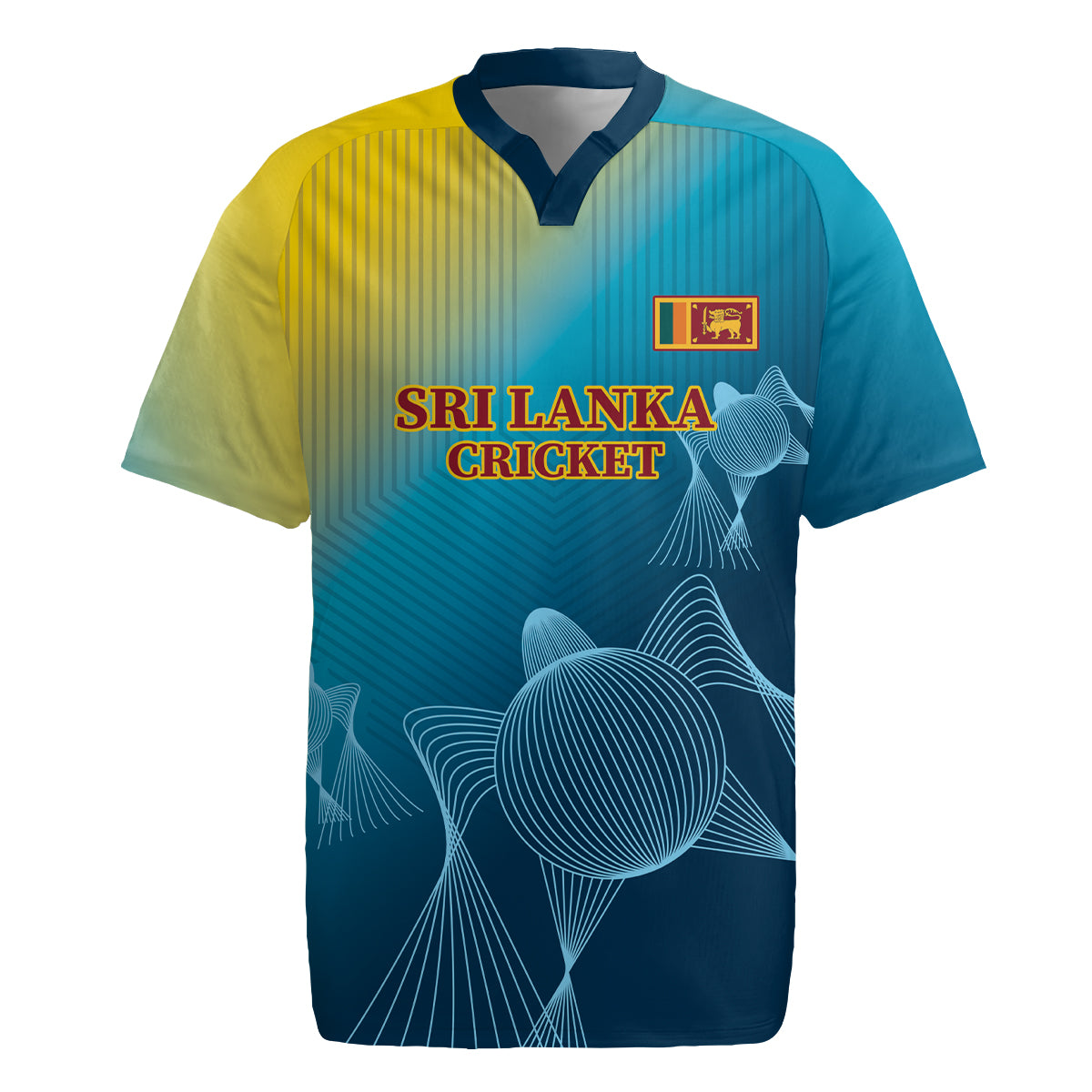 Custom Sri Lanka Cricket Rugby Jersey 2024 World Cup Go The Lions