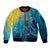 Custom Sri Lanka Cricket Sleeve Zip Bomber Jacket 2024 World Cup Go The Lions - Wonder Print Shop