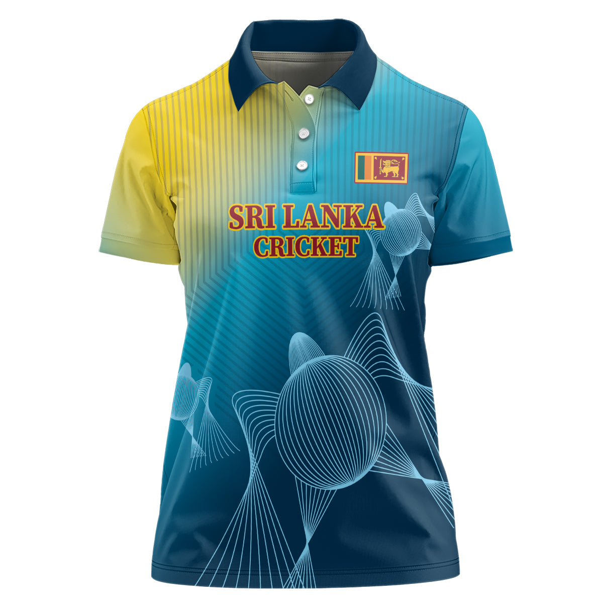 Custom Sri Lanka Cricket Women Polo Shirt 2024 World Cup Go The Lions