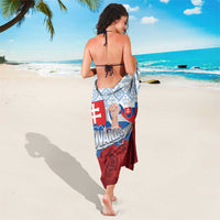 Slovakia Independence Day Sarong Slovak Map With Rosa Slavic Pattern