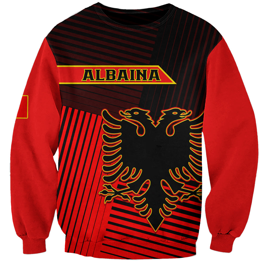 Albania Sweatshirt Coat Of Arms Dynamic Style - Wonder Print Shop