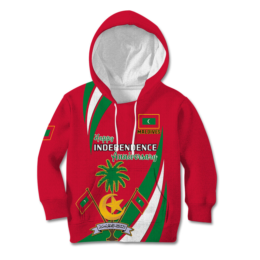 Maldives Independence Day Kid Hoodie Happy 58th Anniversary - Wonder Print Shop