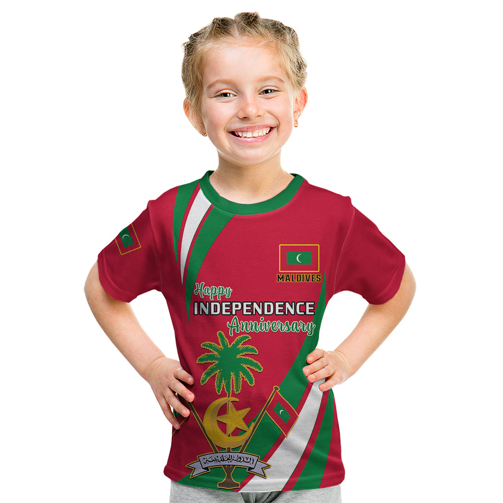 Maldives Independence Day Kid T Shirt Happy 58th Anniversary - Wonder Print Shop