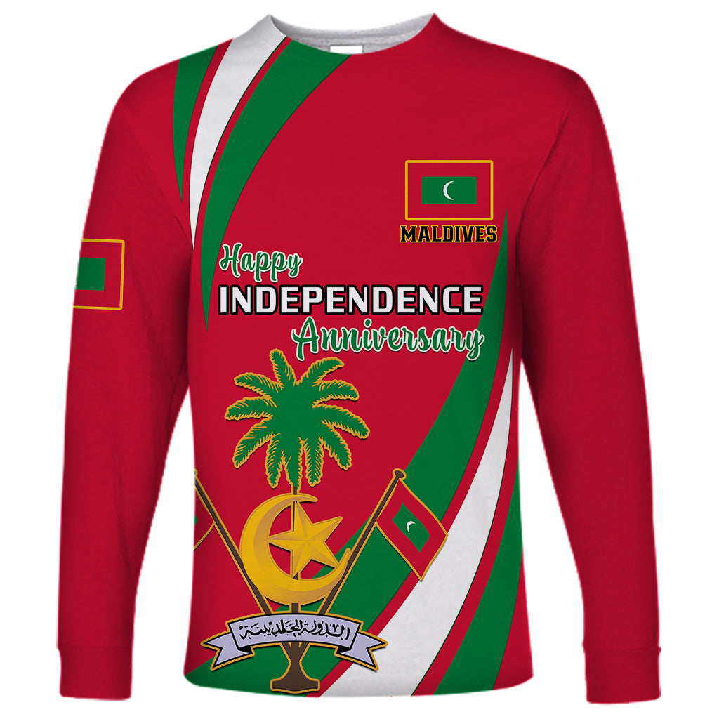 Personalised Maldives Independence Day Long Sleeve Shirt Happy 58th Anniversary - Wonder Print Shop