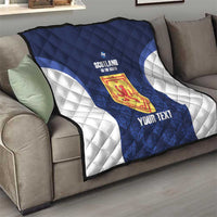 Custom Scotland Cricket Quilt Go Scots Thistle Pattern - Wonder Print Shop
