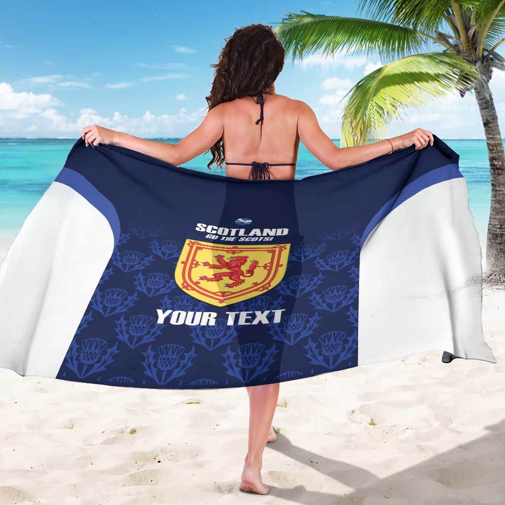 Custom Scotland Cricket Sarong Go Scots Thistle Pattern - Wonder Print Shop