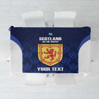 Custom Scotland Cricket Tablecloth Go Scots Thistle Pattern - Wonder Print Shop