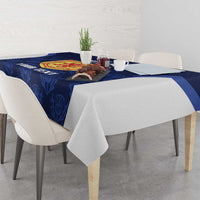 Custom Scotland Cricket Tablecloth Go Scots Thistle Pattern - Wonder Print Shop