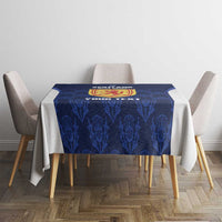 Custom Scotland Cricket Tablecloth Go Scots Thistle Pattern - Wonder Print Shop