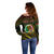 Personalised Vanuatu Off Shoulder Sweater Yumi 43 Hapi Independens Dei Black Version - Wonder Print Shop