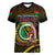 Personalised Vanuatu Women V Neck T Shirt Yumi 43 Hapi Independens Dei Black Version - Wonder Print Shop