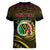 Personalised Vanuatu Women V Neck T Shirt Yumi 43 Hapi Independens Dei Black Version - Wonder Print Shop