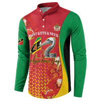 Personalized Saint Kitts and Nevis Button Sweatshirt Pelican 42nd Independence Anniversary - Wonder Print Shop