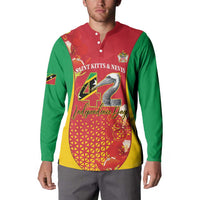 Personalized Saint Kitts and Nevis Button Sweatshirt Pelican 42nd Independence Anniversary - Wonder Print Shop
