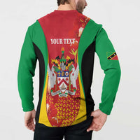 Personalized Saint Kitts and Nevis Button Sweatshirt Pelican 42nd Independence Anniversary - Wonder Print Shop