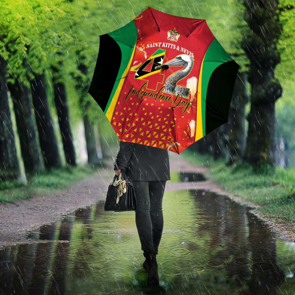 Saint Kitts and Nevis Umbrella Pelican 42nd Independence Anniversary - Wonder Print Shop