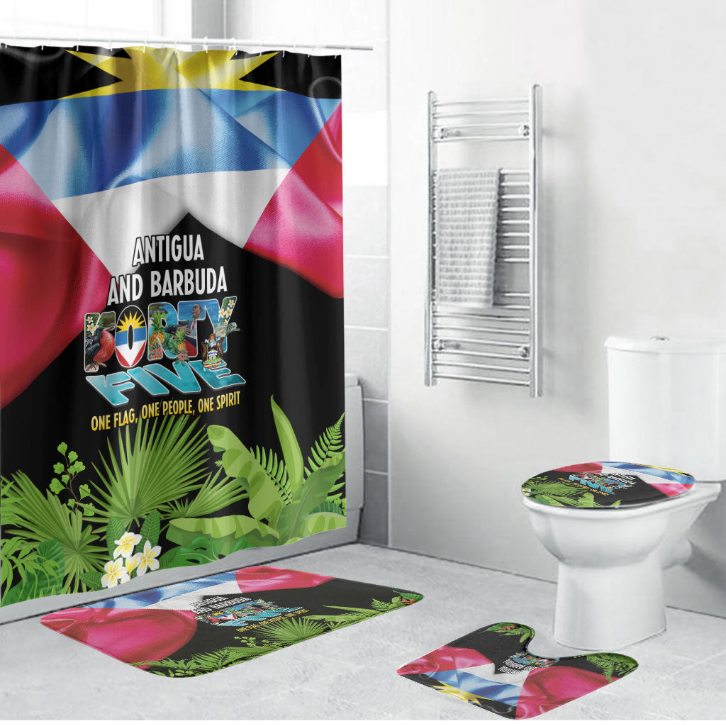 Antigua and Barbuda Independence Day Bathroom Set 44th Anniversary One Flag One People One Spirit - Wonder Print Shop