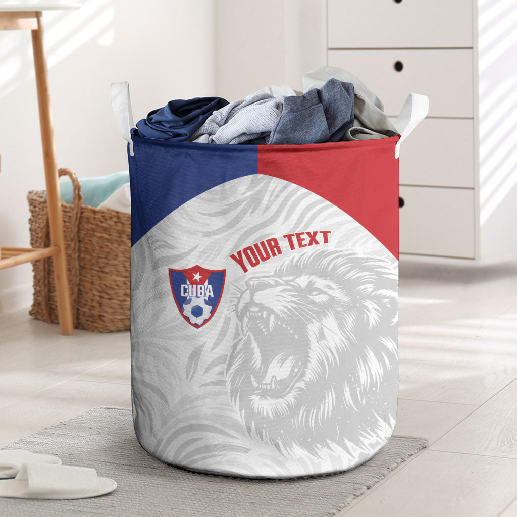 Cuba Football 2026 Custom Laundry Basket Vamos Los Leones del Caribe