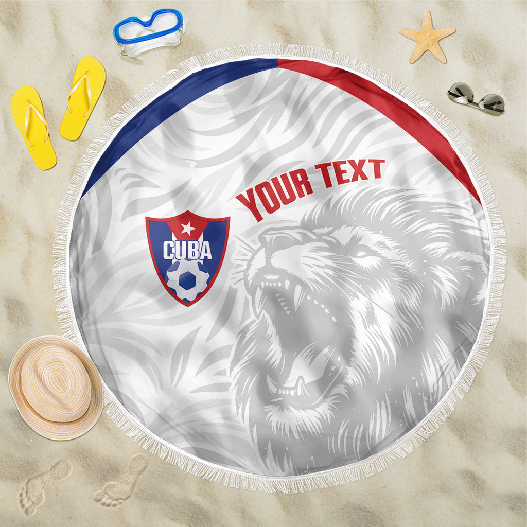 Cuba Football 2026 Custom Beach Blanket Vamos Los Leones del Caribe