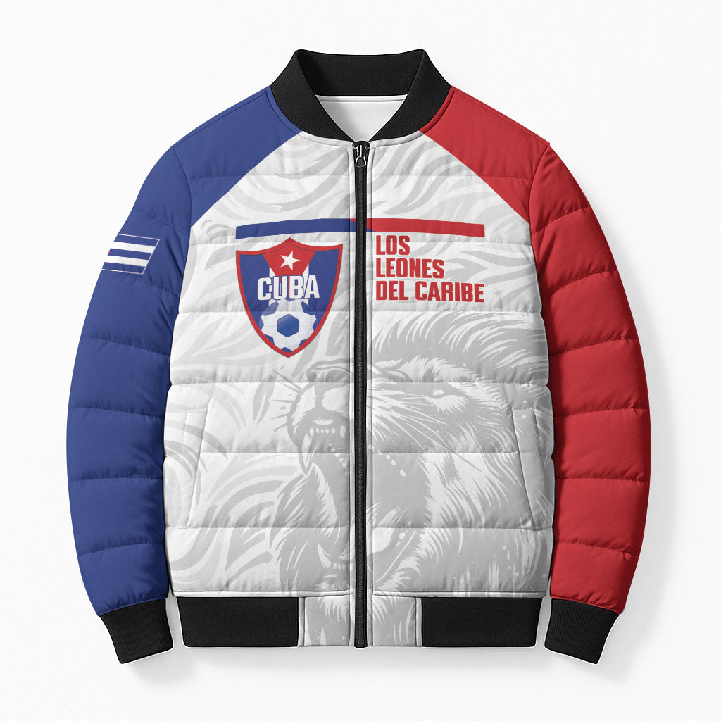 Cuba Football 2026 Custom Bomber Puffer Jacket Vamos Los Leones del Caribe