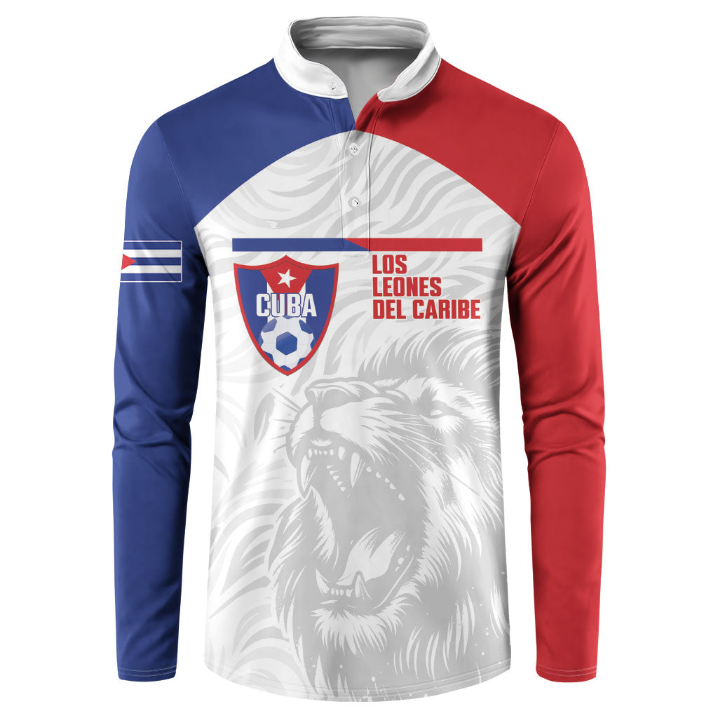 Cuba Football 2026 Custom Button Sweatshirt Vamos Los Leones del Caribe