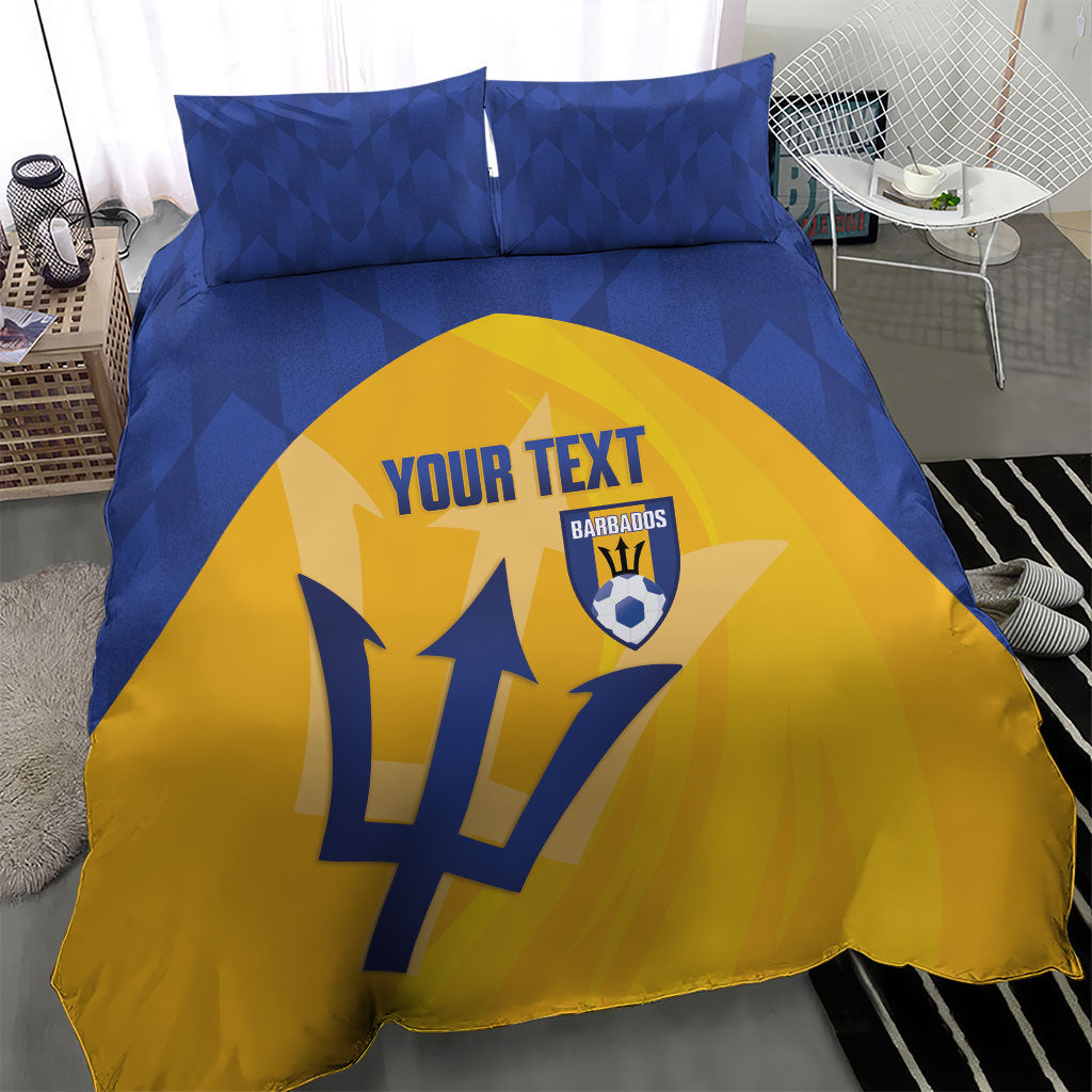 Barbados Football 2026 Custom Bedding Set Go Bajan Tridents