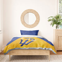 Barbados Football 2026 Custom Bedding Set Go Bajan Tridents