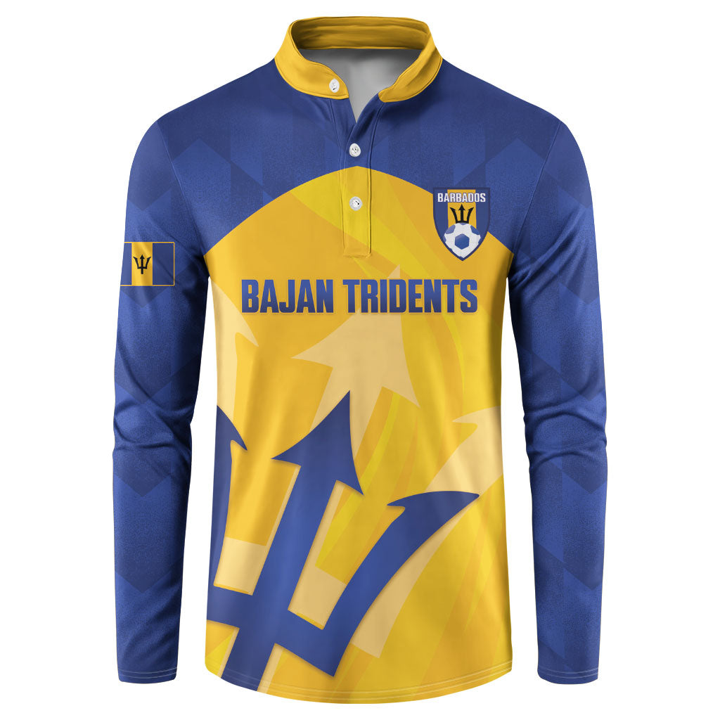 Barbados Football 2026 Custom Button Sweatshirt Go Bajan Tridents