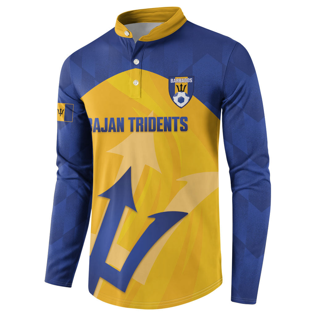 Barbados Football 2026 Custom Button Sweatshirt Go Bajan Tridents
