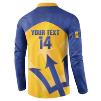 Barbados Football 2026 Custom Button Sweatshirt Go Bajan Tridents